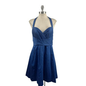 Alfred Angelo Women's Size 10 Sweetheart Neck Halter Dress Size Blue Open Back